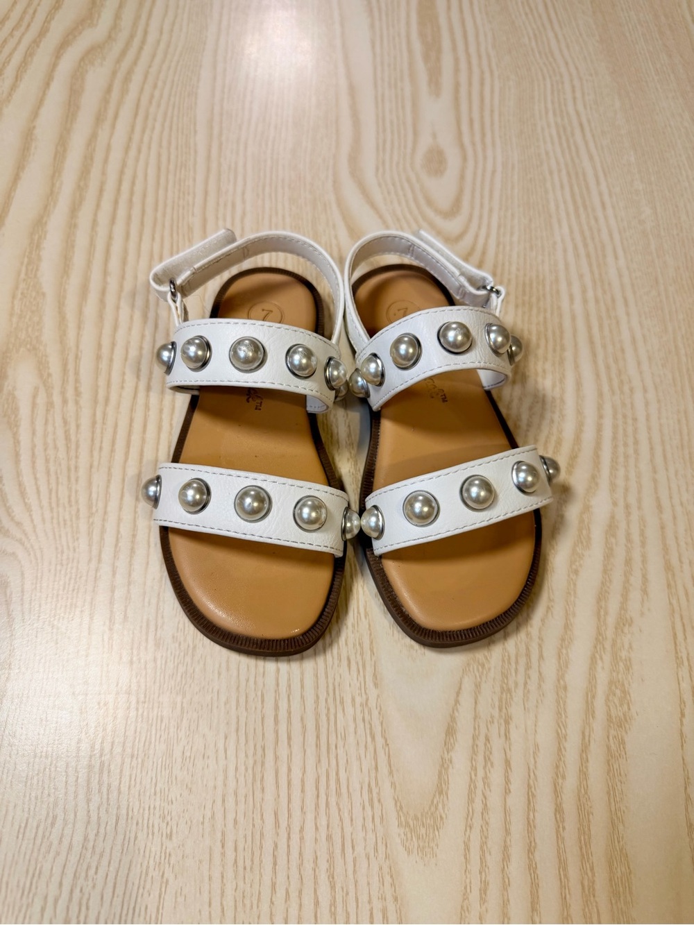 Cat & Jack Toddler White Studded Sandals Size 7C